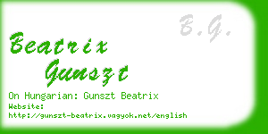 beatrix gunszt business card